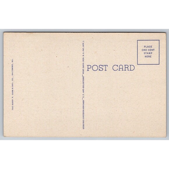 Postcard Delaware Rehoboth Bay Moonlight Sailing at Dewey Beach Sailboats c1940s - Picture 2 of 2